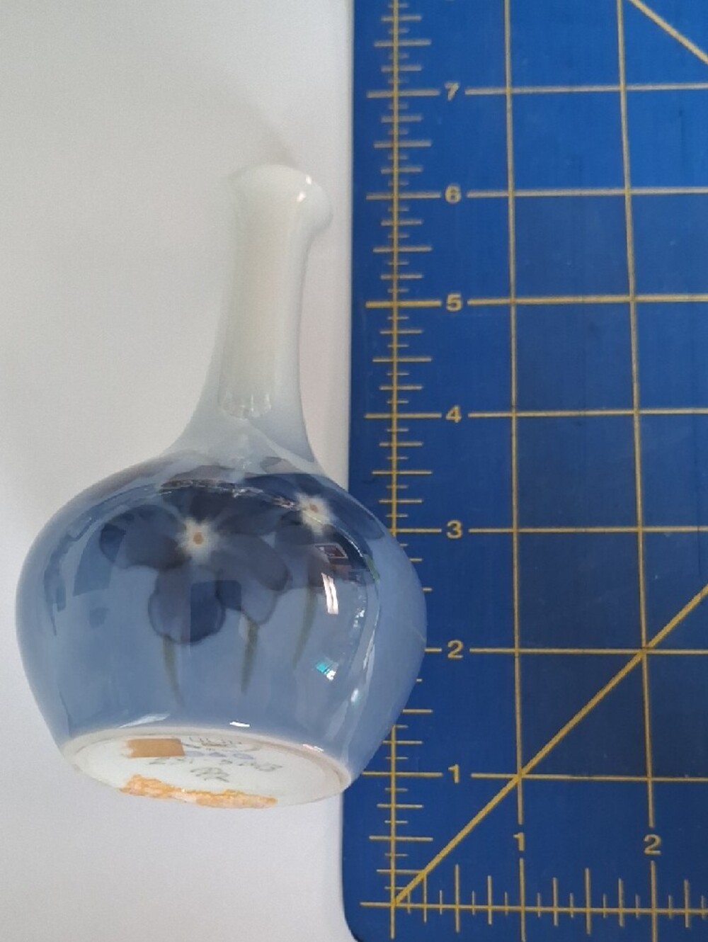 Bing & Grandahl Blue Floral Porcelain Bud Vase - Picture 2 of 3